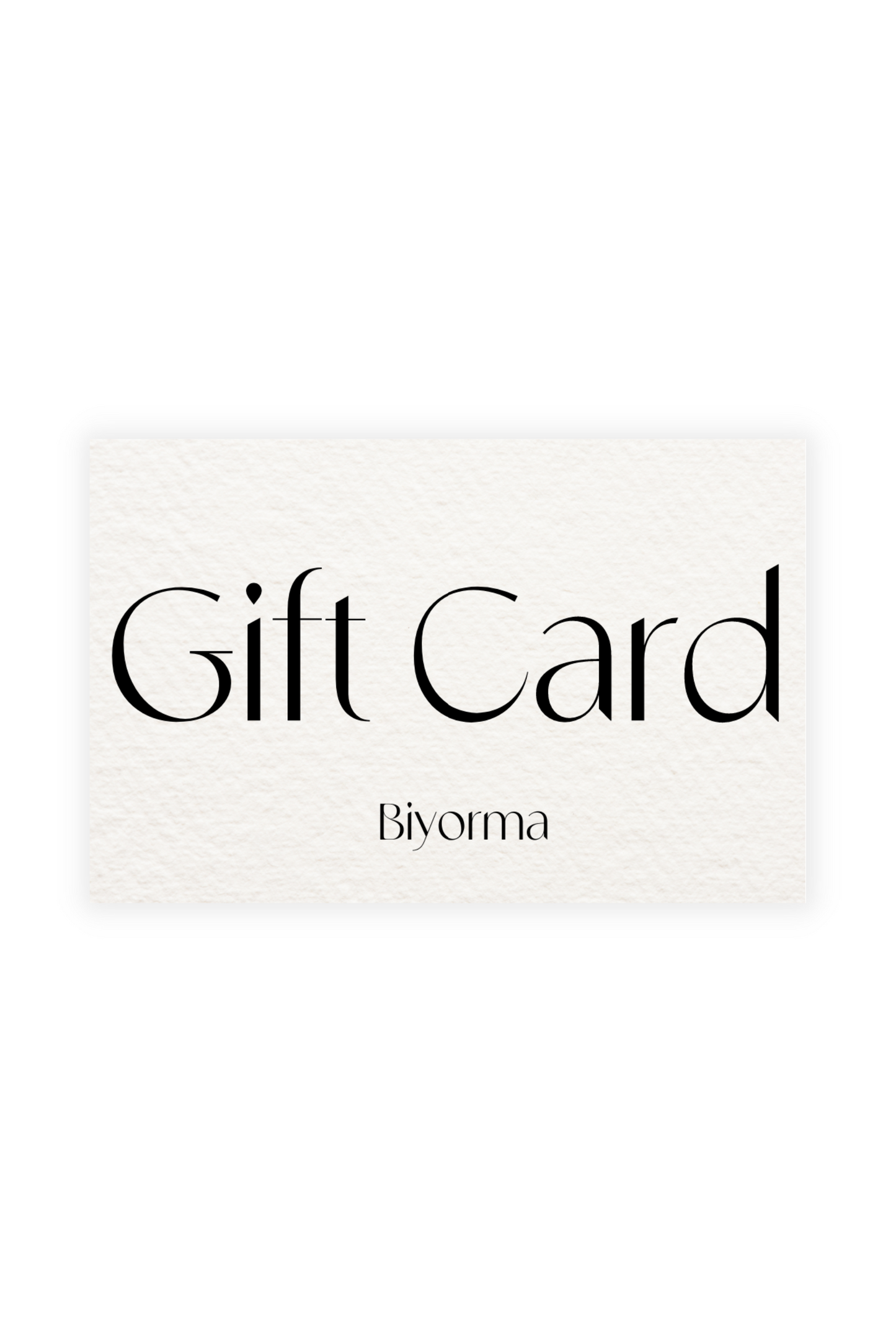 Tarjeta Regalo Biyorma
